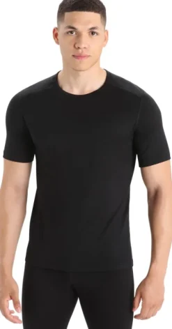 Men 200 Oasis SS Crewe t-paita, musta-Icebreaker Fashion