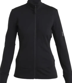 Icebreaker Mer 260 Quantum IV LS Zip naisten välikerros, Black Discount