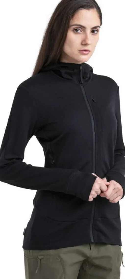 Mer 260 Quantum IV LS Zip Hoodie naisten huppari, Black-Icebreaker Discount
