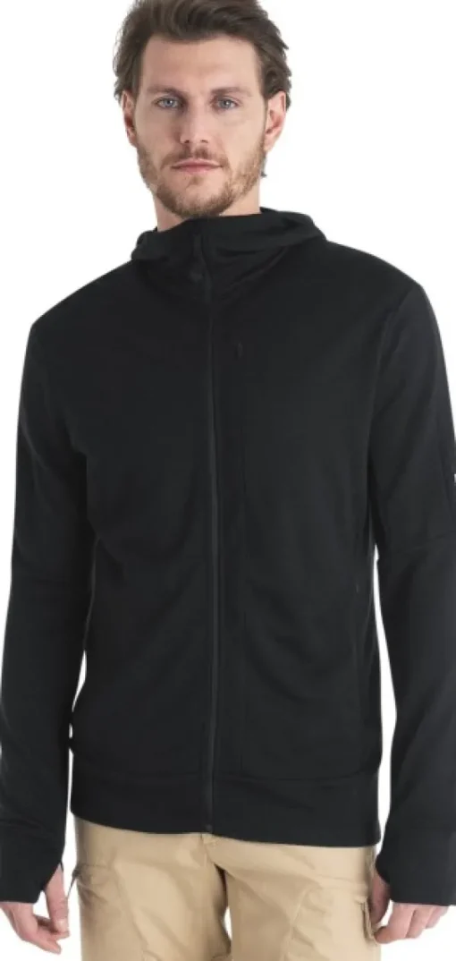 Mer 260 Quantum IV LS Zip Hoodie merinohuppari, Black-Icebreaker Clearance