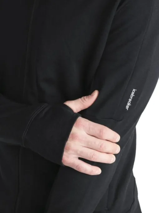 Mer 260 Quantum IV LS Zip Hoodie merinohuppari, Black-Icebreaker Clearance