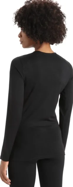 Icebreaker Oasis LS Crewe 200 + Leggings 200 naisten kerrasto, Black Sale