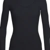 Siren LS Sweetheart naisten merinopaita, musta-Icebreaker New