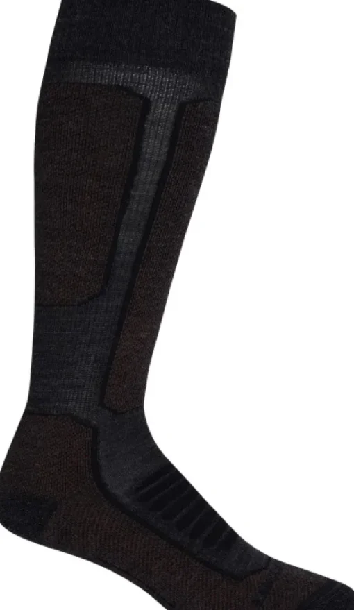 Icebreaker Ski+ Medium OTC naisten sukat, Jet Heather/Espresso/Black Best