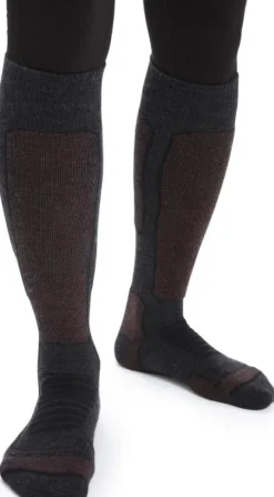 Icebreaker Ski+ Medium OTC naisten sukat, Jet Heather/Espresso/Black Best