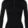 Icebreaker Tech LS Half Zip 260 naisten kerrastopaita, musta Hot