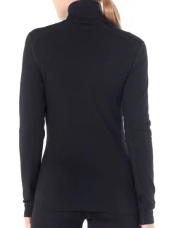 Icebreaker Tech LS Half Zip 260 naisten kerrastopaita, musta Hot
