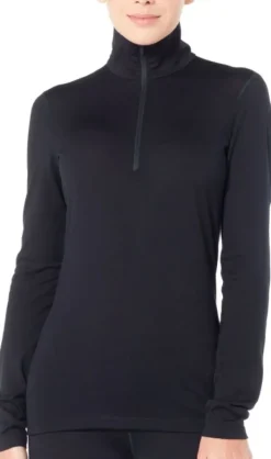 Icebreaker W's 200 Oasis LS Half Zip Black Outlet