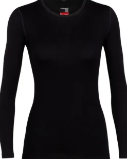 W's Tech LS Crewe 260 Black-Icebreaker Discount
