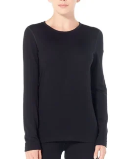 W's Tech LS Crewe 260 Black-Icebreaker Discount