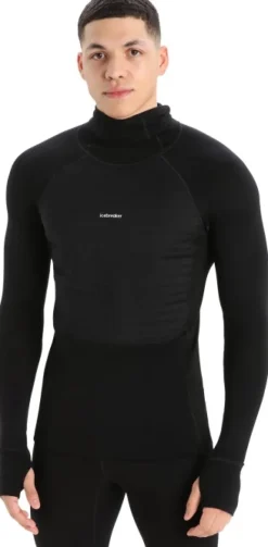 Icebreaker ZoneKnit Insulated LS Hoodie hupullinen kerrastopaita, musta Hot