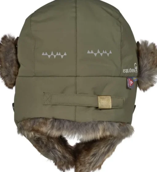 Isbjörn Squirrel Winter Cap lasten talvilakki, maastonvihreä New