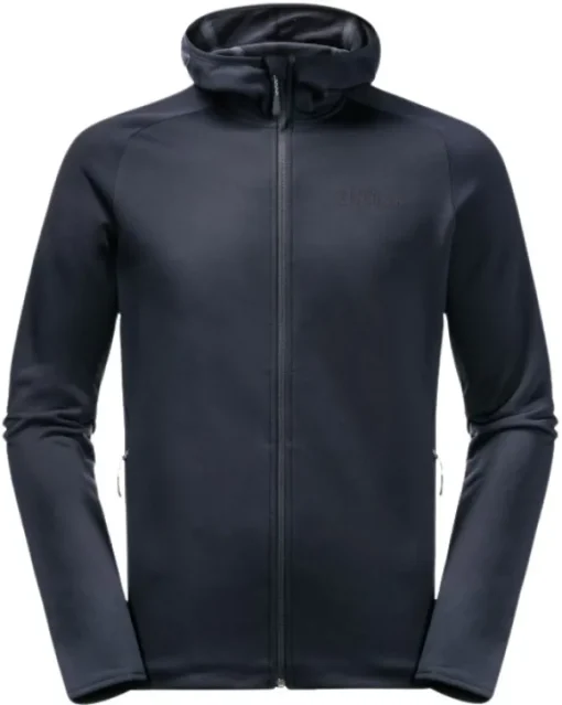Jack Wolfskin Baiselberg Hooded FZ fleecetakki, Night Blue Heather Hot