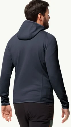 Jack Wolfskin Baiselberg Hooded FZ fleecetakki, Night Blue Heather Hot