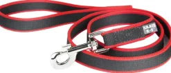 Julius K9 Premium Jogging Leash koiranhihna joustolla, 1,3 m, musta/punainen Outlet
