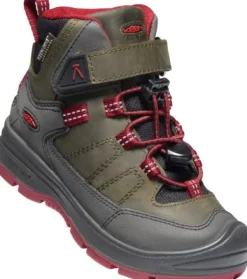 Keen Footwear Keen Junior Redwood Mid Waterproof lasten talvikengät, harmaa/punainen Discount