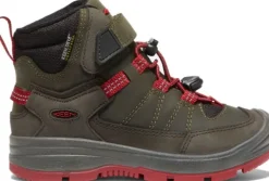 Keen Footwear Keen Junior Redwood Mid Waterproof lasten talvikengät, harmaa/punainen Discount