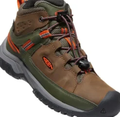 Keen Footwear Keen Junior Targhee Mid Waterproof lasten välikausikenkä, Dark Earth/Forest Night Sale