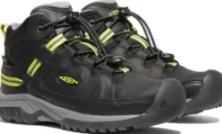 Keen Footwear Keen Junior Targhee Mid Waterproof lasten välikausikenkä, Black/Steel Grey Discount
