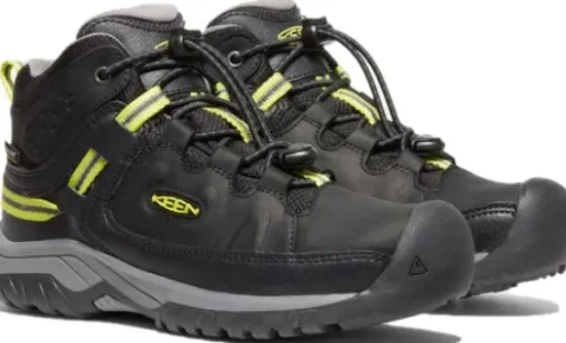 Keen Footwear Keen Junior Targhee Mid Waterproof lasten välikausikenkä, Black/Steel Grey Discount