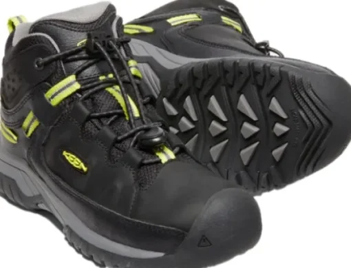 Keen Footwear Keen Junior Targhee Mid Waterproof lasten välikausikenkä, Black/Steel Grey Discount