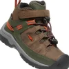 Keen Kids Targhee Mid Waterproof lasten retkeilykenkä, Dark Earth/Forest Night-Keen Footwear Online