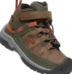 Keen Kids Targhee Mid Waterproof lasten retkeilykenkä, Dark Earth/Forest Night-Keen Footwear Online