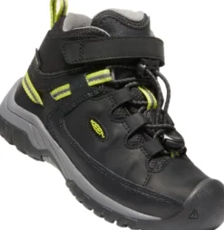 Keen Footwear Keen Kids Targhee Mid Waterproof lasten retkeilykenkä, Black/Steel Grey Fashion
