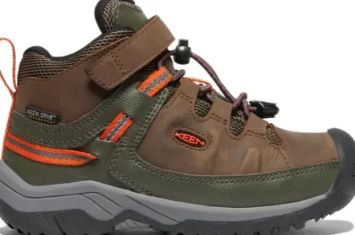 Keen Kids Targhee Mid Waterproof lasten retkeilykenkä, Dark Earth/Forest Night-Keen Footwear Online