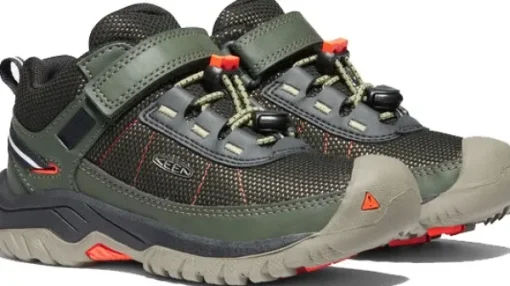 Keen Footwear Keen Kids Targhee Sport C lasten ulkoilukengät, musta/tummanvihreä Clearance