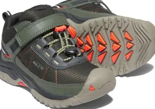 Keen Footwear Keen Kids Targhee Sport C lasten ulkoilukengät, musta/tummanvihreä Clearance
