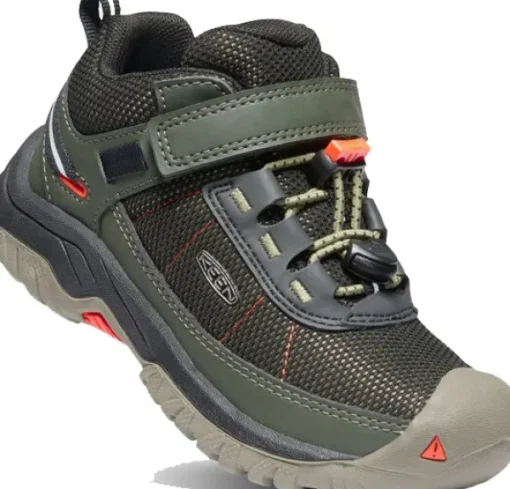 Keen Footwear Keen Kids Targhee Sport C lasten ulkoilukengät, musta/tummanvihreä Clearance