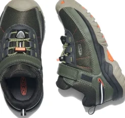 Keen Footwear Keen Kids Targhee Sport C lasten ulkoilukengät, musta/tummanvihreä Clearance