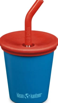 Klean Kanteen Kid Cup muki, 296ml (Kid Straw Lid), Mykonos Blue New