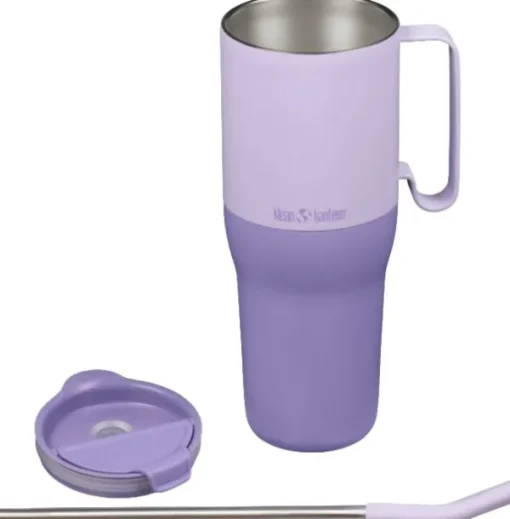 Rise TumblerFlip Lid w/Straw muki, 1L, Orchid Bloom-Klean Kanteen Sale