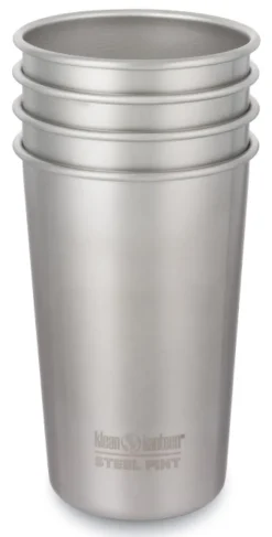 Klean Kanteen Steel Pint 473 ml 4-pack Brushed Stainless Best