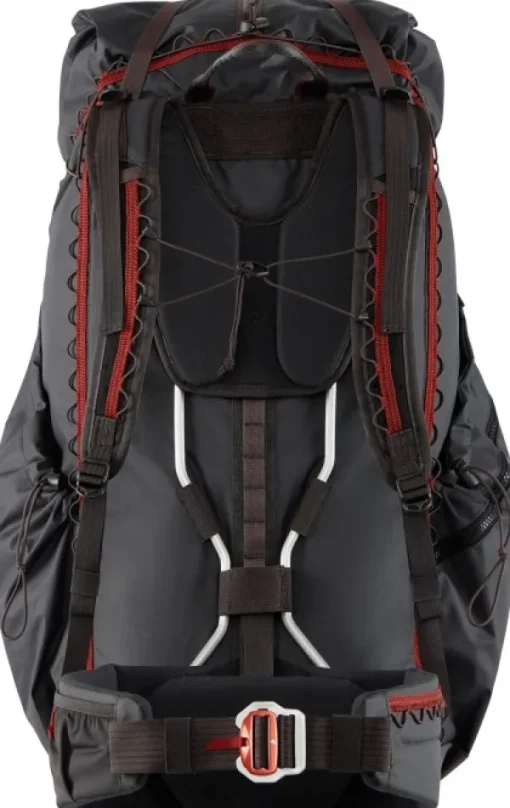 Klättermusen Raido 2.0 Backpack reppu, 55L, mustaharmaa Sale