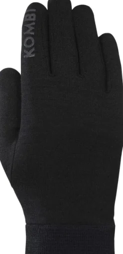 Kombi Merino Wool Liner merinovillaiset aluskäsineet, musta Fashion