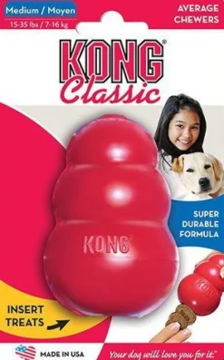 Classic koiranlelu, M, punainen-Kong Discount