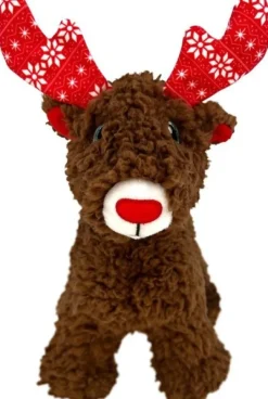 Holiday Sherpa Reindeer koiran pehmolelu, M 21x8x18 cm-Kong Discount