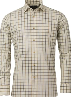 Laksen Axel Sporting Stretch Shirt kauluspaita, ruskea/sininen/vihreä Online