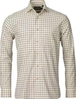 Benny Cotton Wool Shirt kauluspaita, ruudullinen-Laksen Online