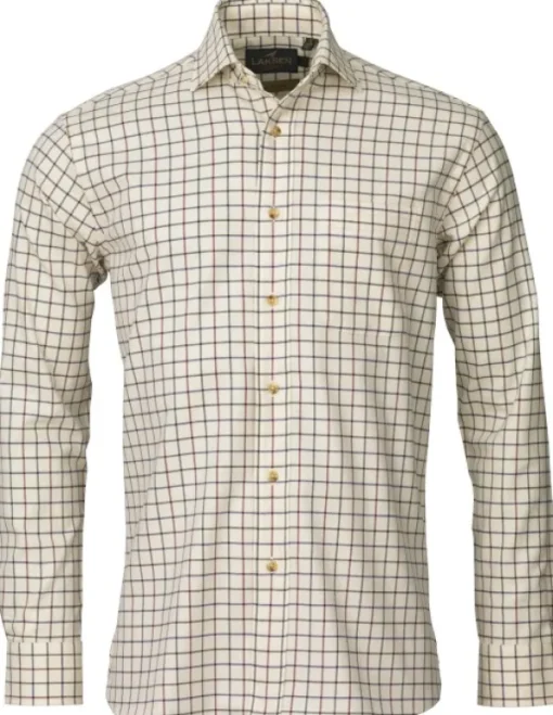 Benny Cotton Wool Shirt kauluspaita, ruudullinen-Laksen Online