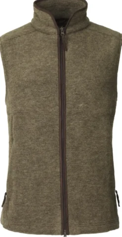 Isla Vest Fleece Wool liivi, oliivinvihreä-Laksen Fashion