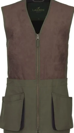 Laksen Marsh Shooting Vest ampumaliivi, ruskea/vihreä Best