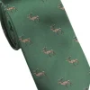 New Deer Tie metsästysaiheinen kravatti, vihreä-Laksen Discount
