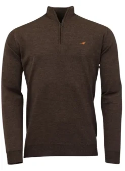 Laksen Norfolk Zip-Neck villapusero, Brownie Discount