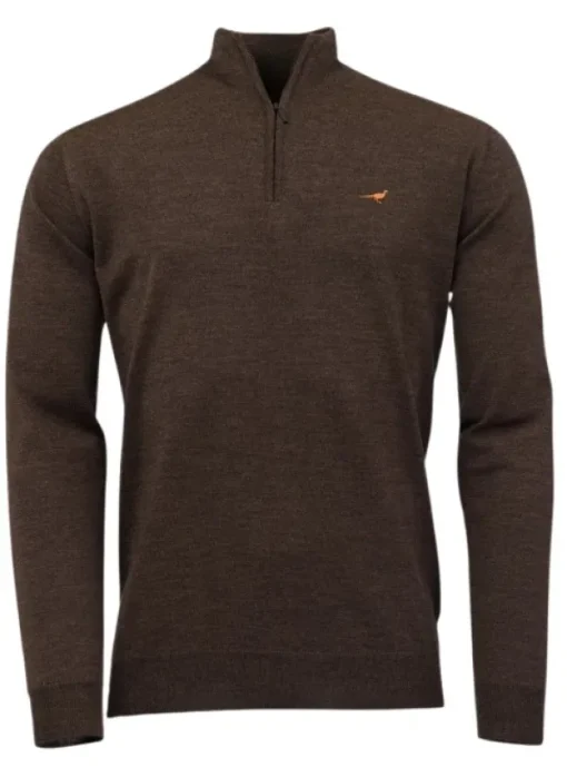 Laksen Norfolk Zip-Neck villapusero, Brownie Discount
