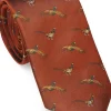 Laksen Pheasant Tie silkkisolmio, Blood Orange Outlet