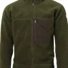 Teddy Fleece Jacket Olive-Laksen Clearance